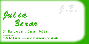 julia berar business card